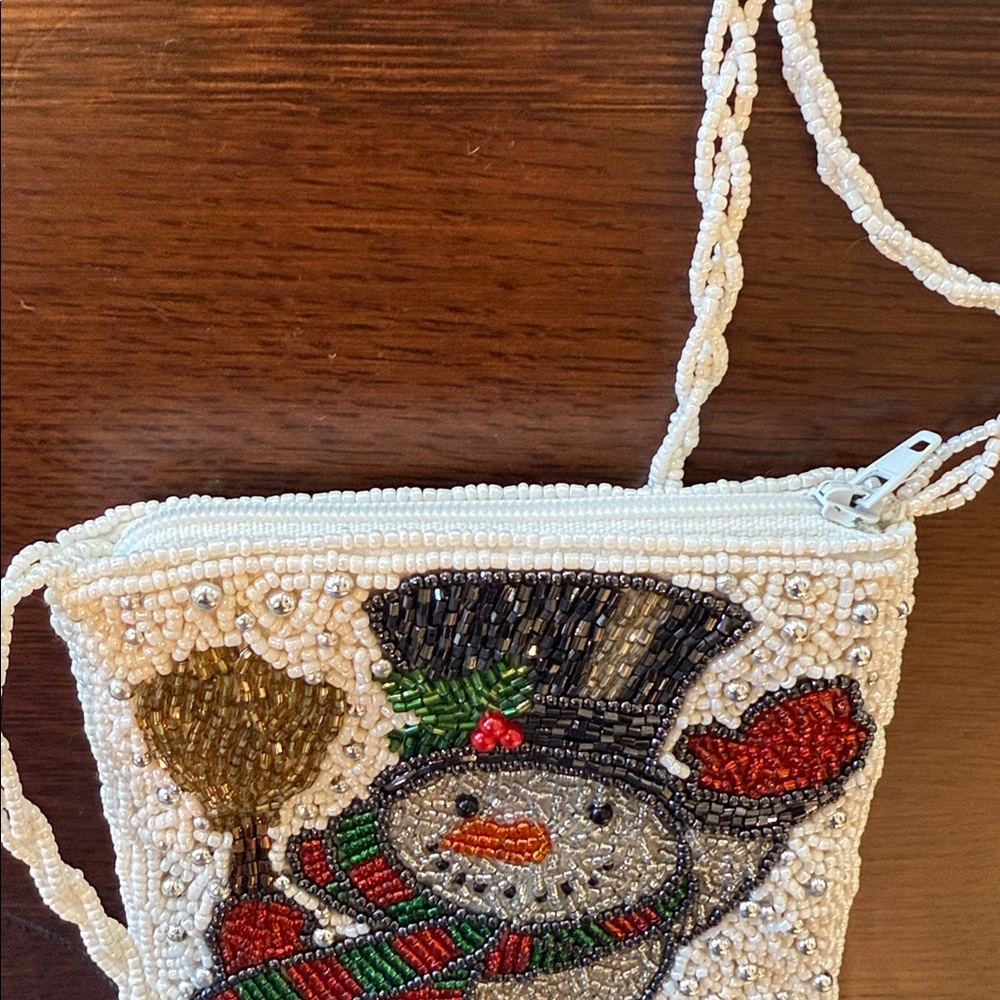 Inge Christopher beaded snowman purse bag. New With Tags. - Picture 5 of 8